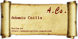 Adamis Csilla névjegykártya